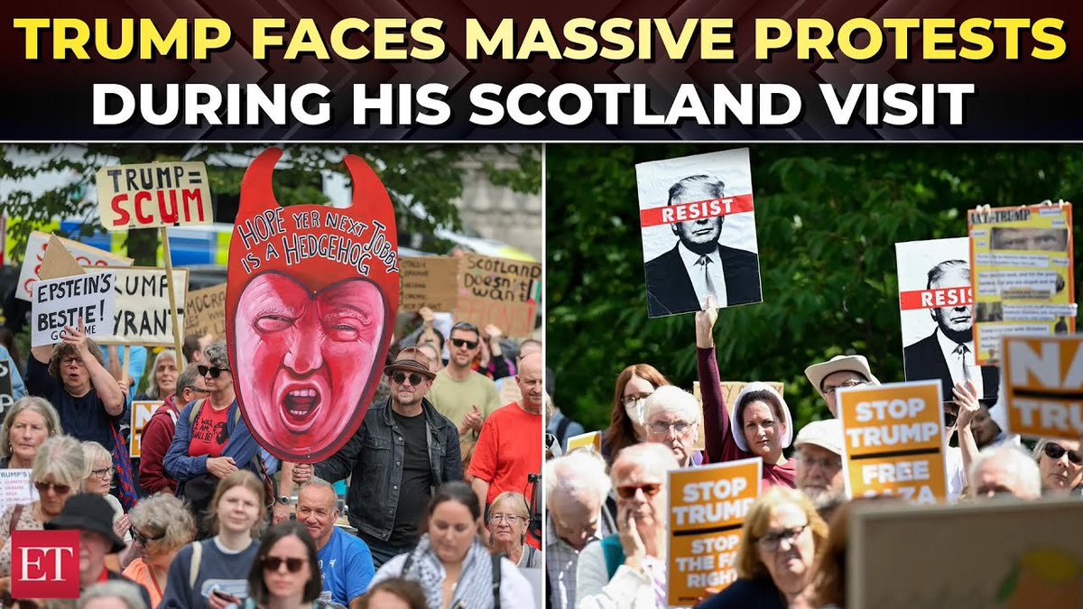 <a href="/MAGAVoice/">MAGA Voice</a> "A HUGE crowd of Scottish Patriots wave as #Trump leaves on Air Force One. I love this"