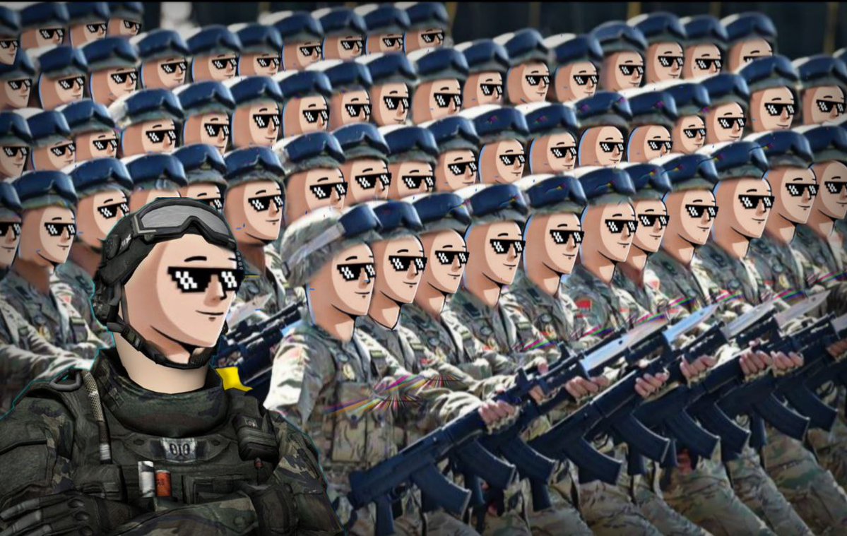 One soldier is strong. 

A battalion of stonklers? UNSTOPPABLE. 🪖📈

$STONKS