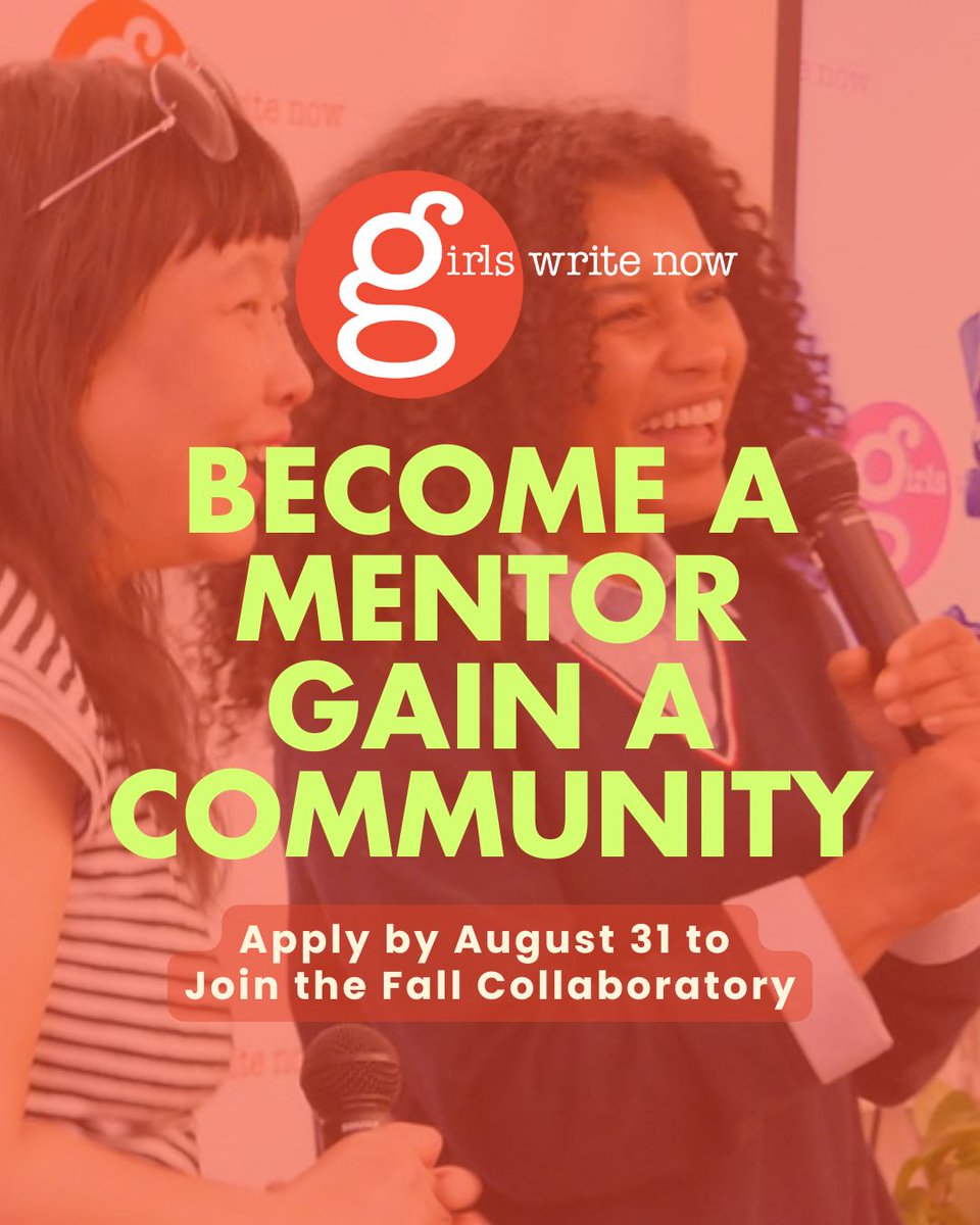 When you join Girls Write Now, you become part of a community of women and gender expansive creators.

So don't wait! Find the Journeys that excite you and apply today at: buff.ly/cvbyx65

#girlswritenow #mentor #community #writing #writetogether