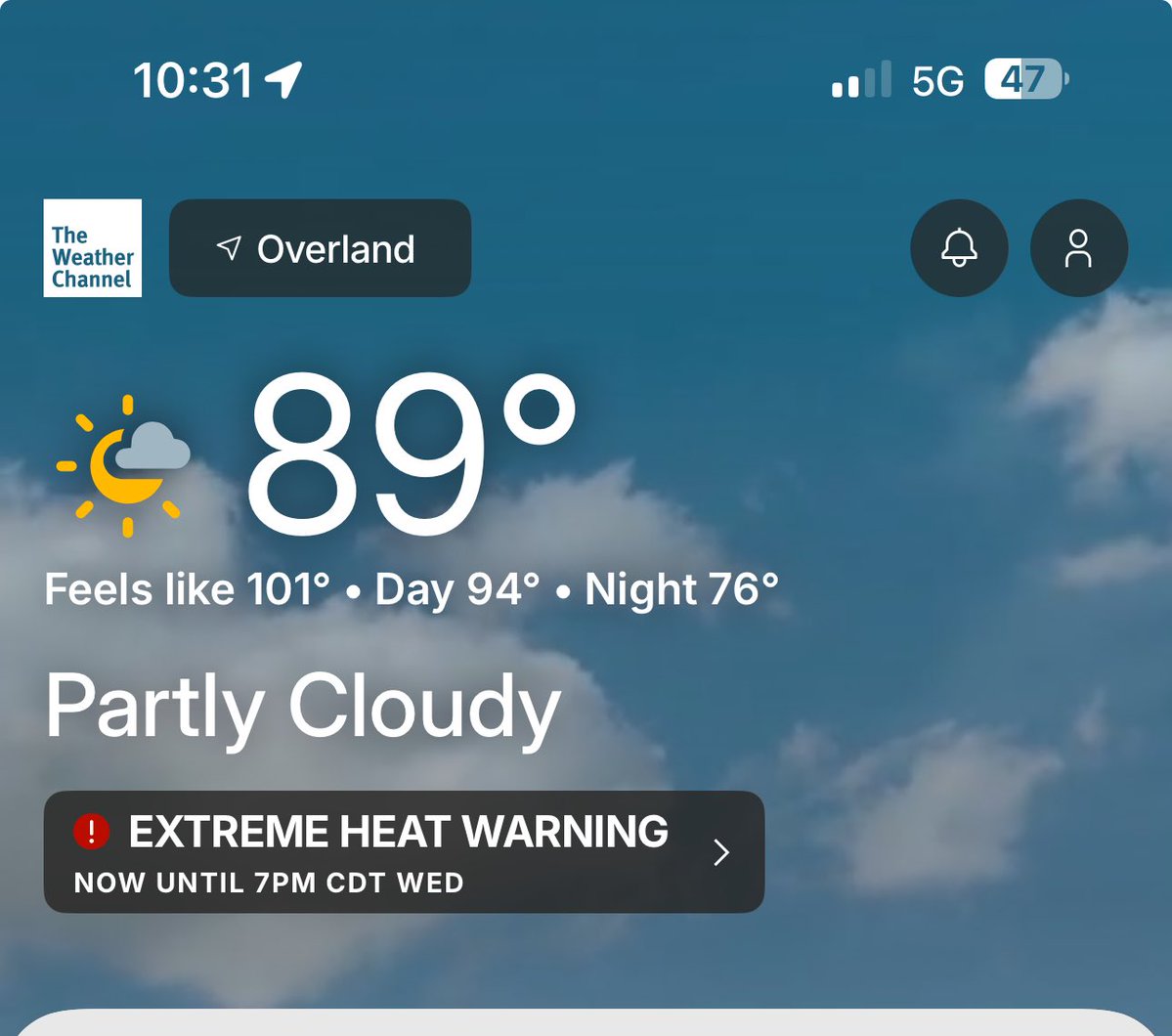 Not even noon and heat index is over 100