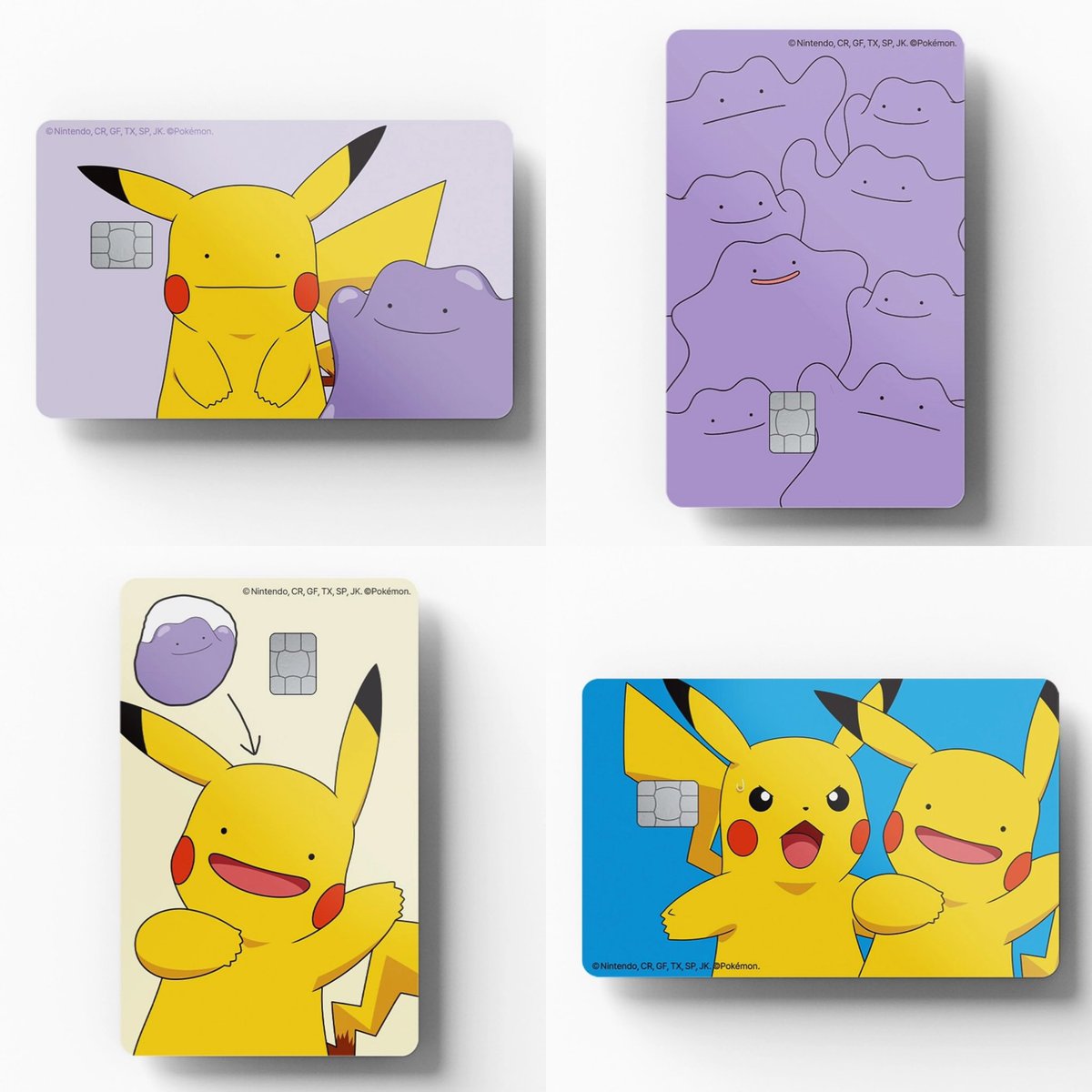 #PokemonGoodies : Nouvelles cartes de crédit aux couleurs de Métamorph et Pikachu dévoilées en Corée !