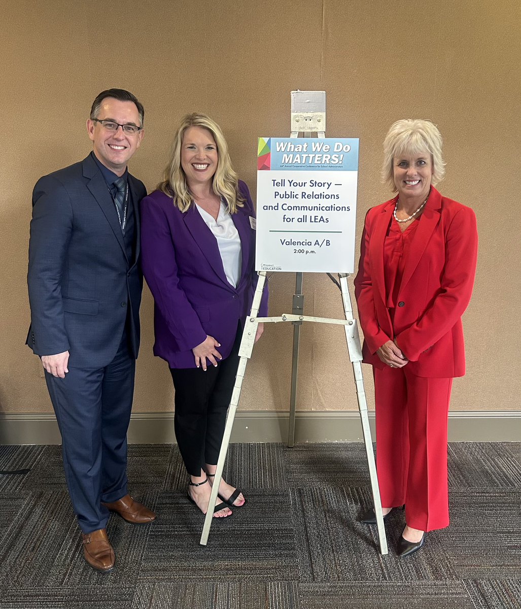 EmilyManleyTV's tweet image. How will you tell your story? It was an honor to serve on a panel with @StephenHall_PR and @MOEducation Dep. Commr. @KRJONZ at the Cooperative Conf. for School Administrators to talk about how important it is for schools to have clear &amp;amp; effective communication. #WhatWeDoMatters