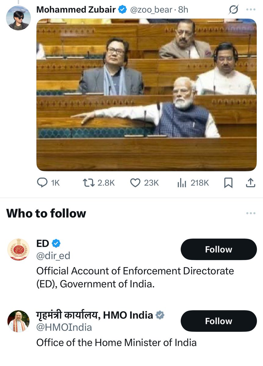 Vijender Chauhan (@masijeevi) on Twitter photo Now just because I saw a post by <a href="/zoo_bear/">Mohammed Zubair</a> why X is showing me these suggestions? Suggesting or Threatening? 😳 Now just because I saw a post by <a href="/zoo_bear/">Mohammed Zubair</a> why X is showing me these suggestions? Suggesting or Threatening? 😳