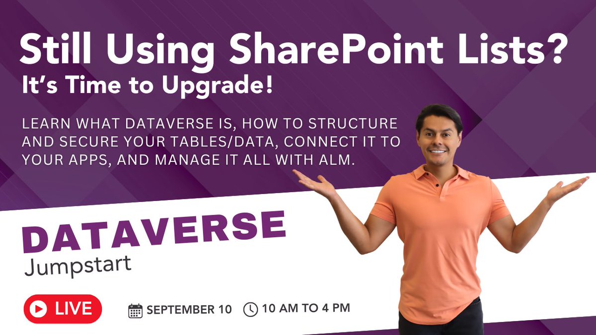 PowerApps911- Power Platform Consulting & Training (@powerapps911) on Twitter photo This 1-day course will help you get started with #Microsoft #Dataverse. We’ll cover the basics - what it is, how to access it, and why it is so important, before diving into key setup concepts like environments, solutions, security, and publishers.
ow.ly/TEIG50WwOSl This 1-day course will help you get started with #Microsoft #Dataverse. We’ll cover the basics - what it is, how to access it, and why it is so important, before diving into key setup concepts like environments, solutions, security, and publishers.
ow.ly/TEIG50WwOSl