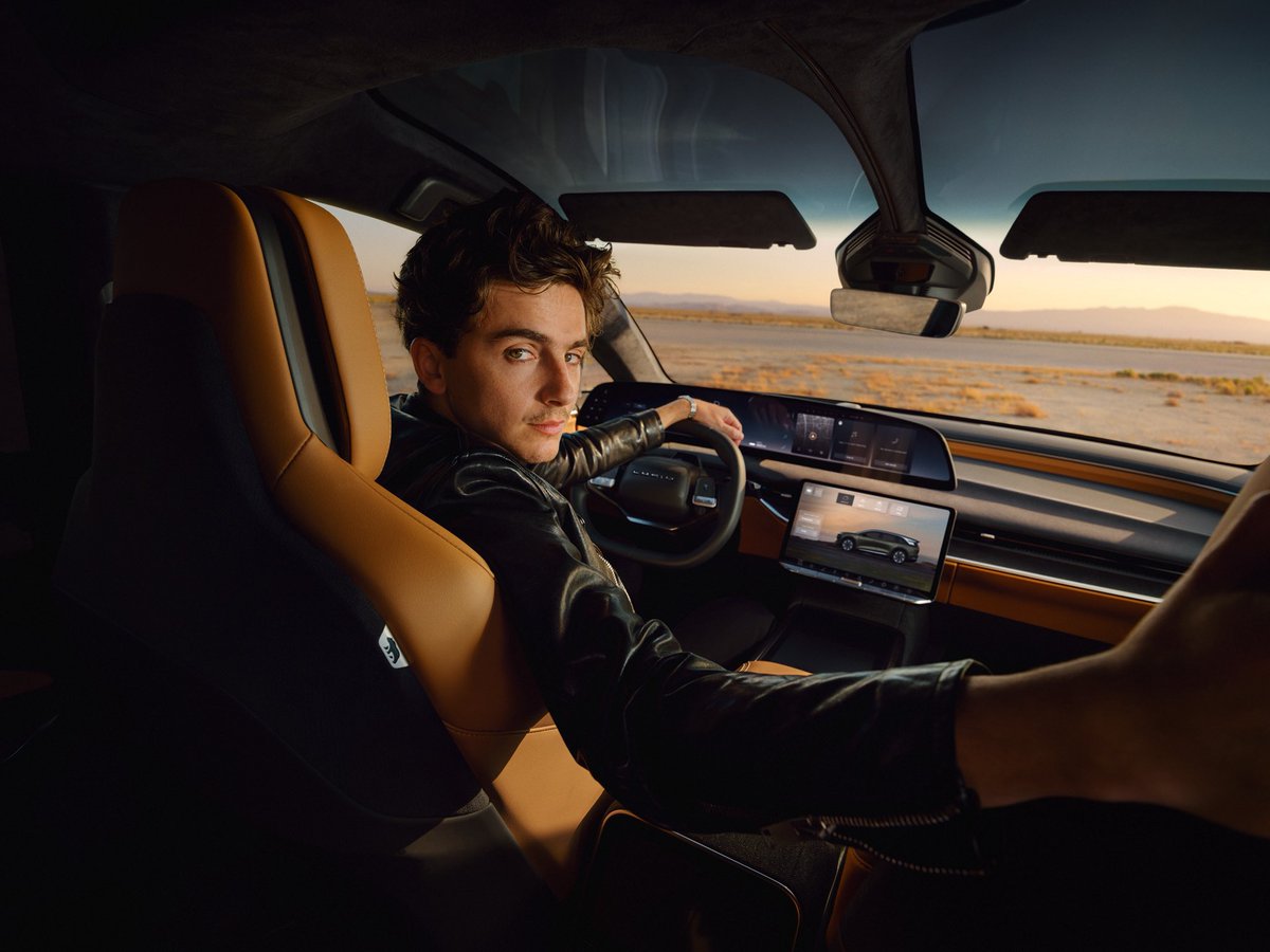 Timothée Chalamet is set to lead Lucid’s first global campaign for the Gravity, their new generation of luxury SUVs. 📸 Lucid Motors