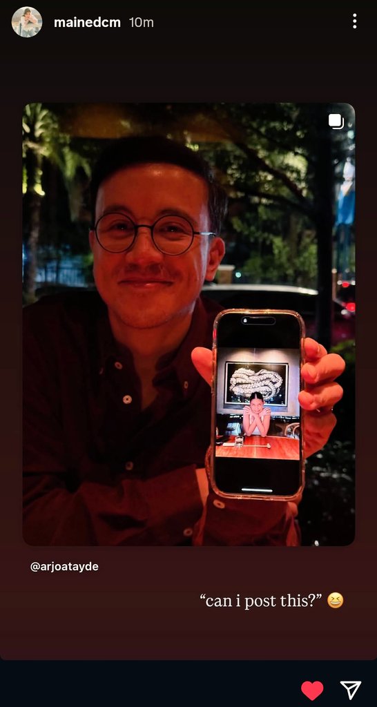 Maan Guevarra (@ma1208an) on Twitter photo "can I post this? " 😆
CUTE NYOOOOOOO!!!
<a href="/mainedcm/">Maine Mendoza</a> <a href="/AtaydeArjo/">Arjo Atayde</a>
#MaineMendoza #ArjoAtayde
#AtaydeMendoza "can I post this? " 😆
CUTE NYOOOOOOO!!!
<a href="/mainedcm/">Maine Mendoza</a> <a href="/AtaydeArjo/">Arjo Atayde</a>
#MaineMendoza #ArjoAtayde
#AtaydeMendoza