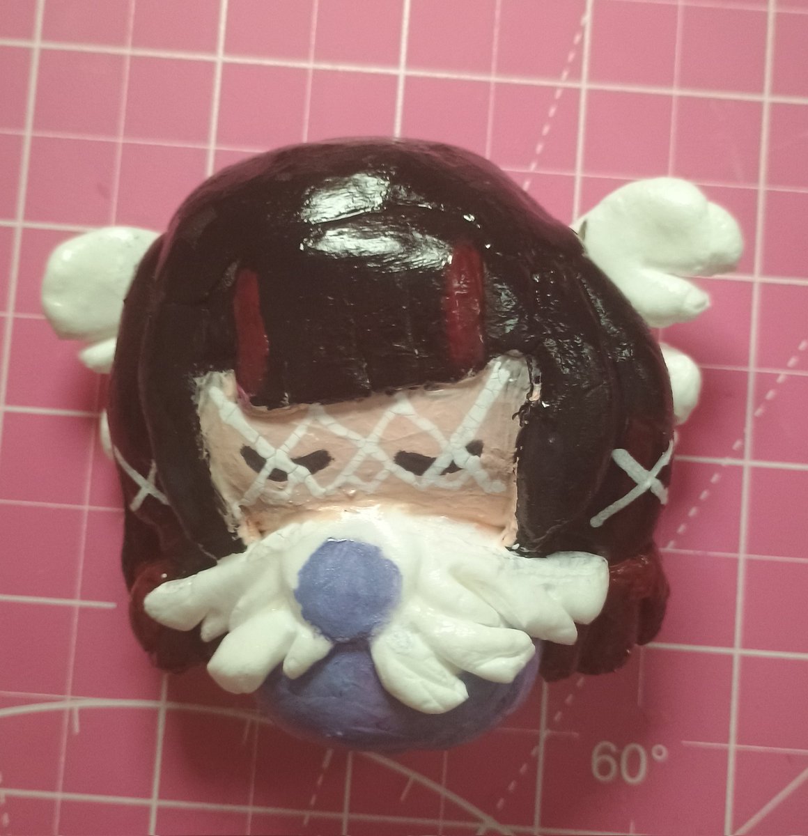Remellu's tweet photo. I made a Columbina clay figure inspired by Wanderer's constellation #GenshinImpact #Columbina #コロンビーナ https://t.co/mbq94JIUey