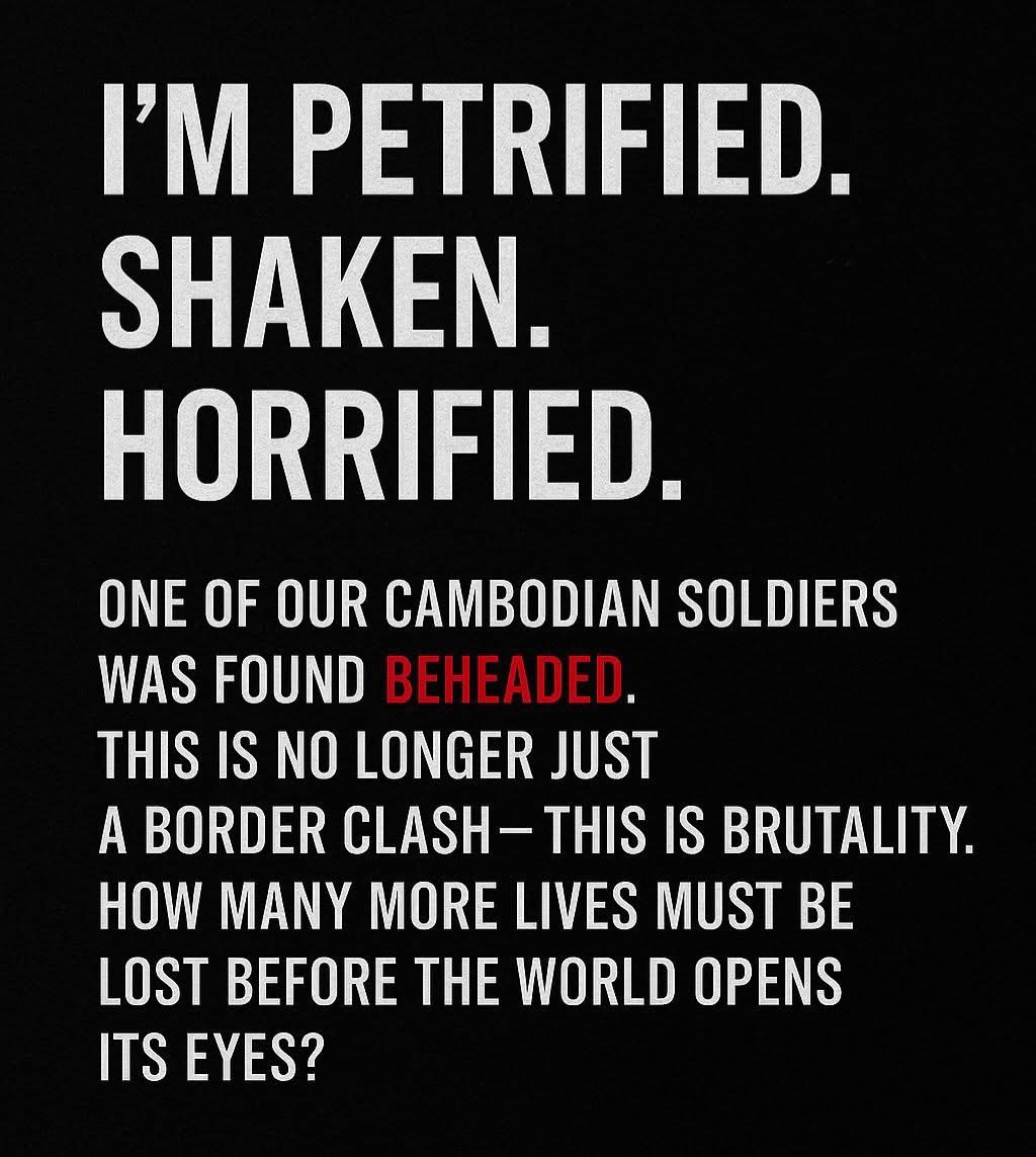 im8stars's tweet photo. This is not just a border conflict, it’s a humanitarian crisis. One of our own was found beheaded. How many more must suffer before the world speaks up? 

International Justice For Khmer 
#ExposeThailandLies https://t.co/QVIwXgZdSE