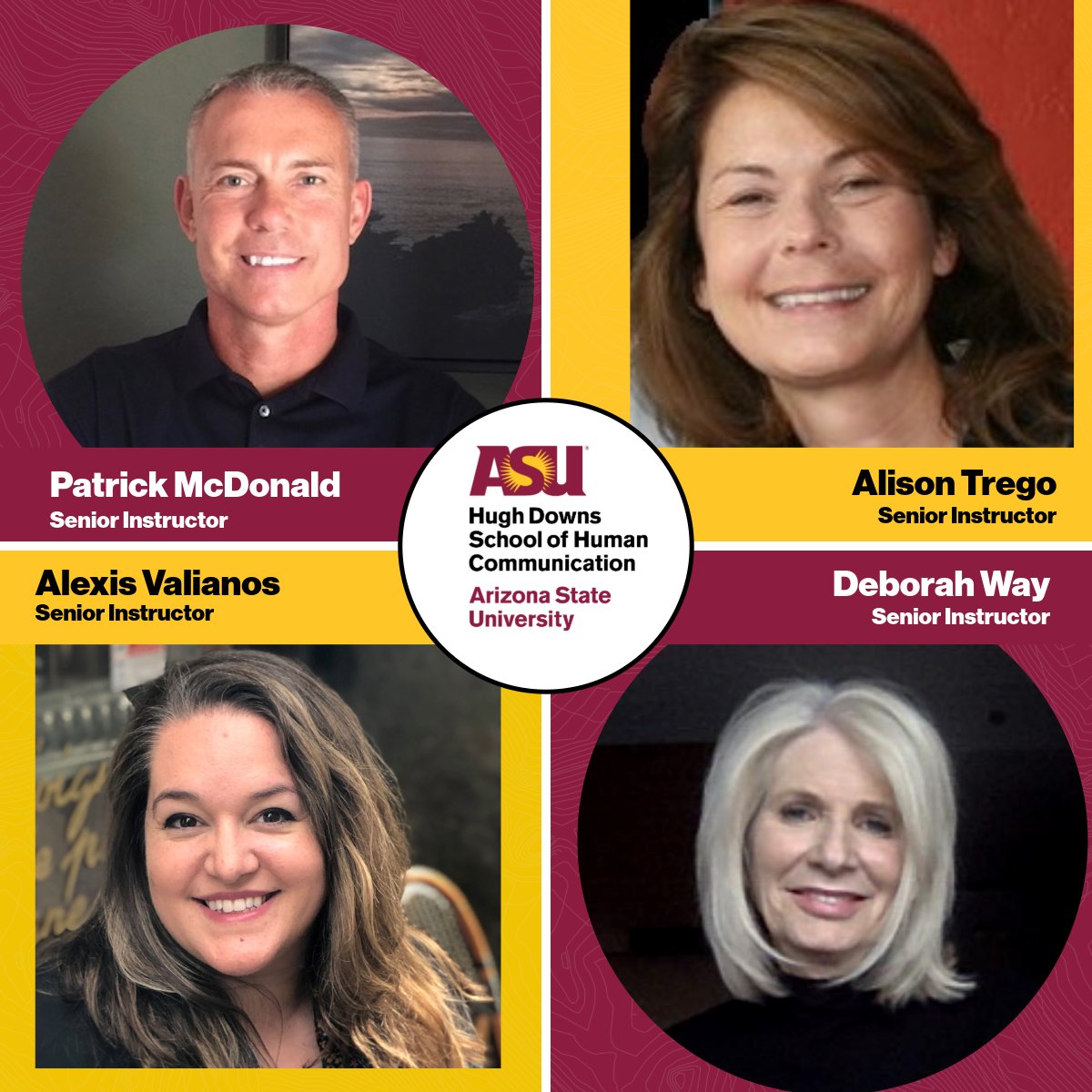 🎉 Congratulations to our first-ever class of Senior Instructors at the Hugh Downs School!

👏 Deborah Way
👏 Alexis Valianos
👏 Alison Trego
👏 Patrick McDonald
Thank you for your outstanding teaching, mentoring, and service!