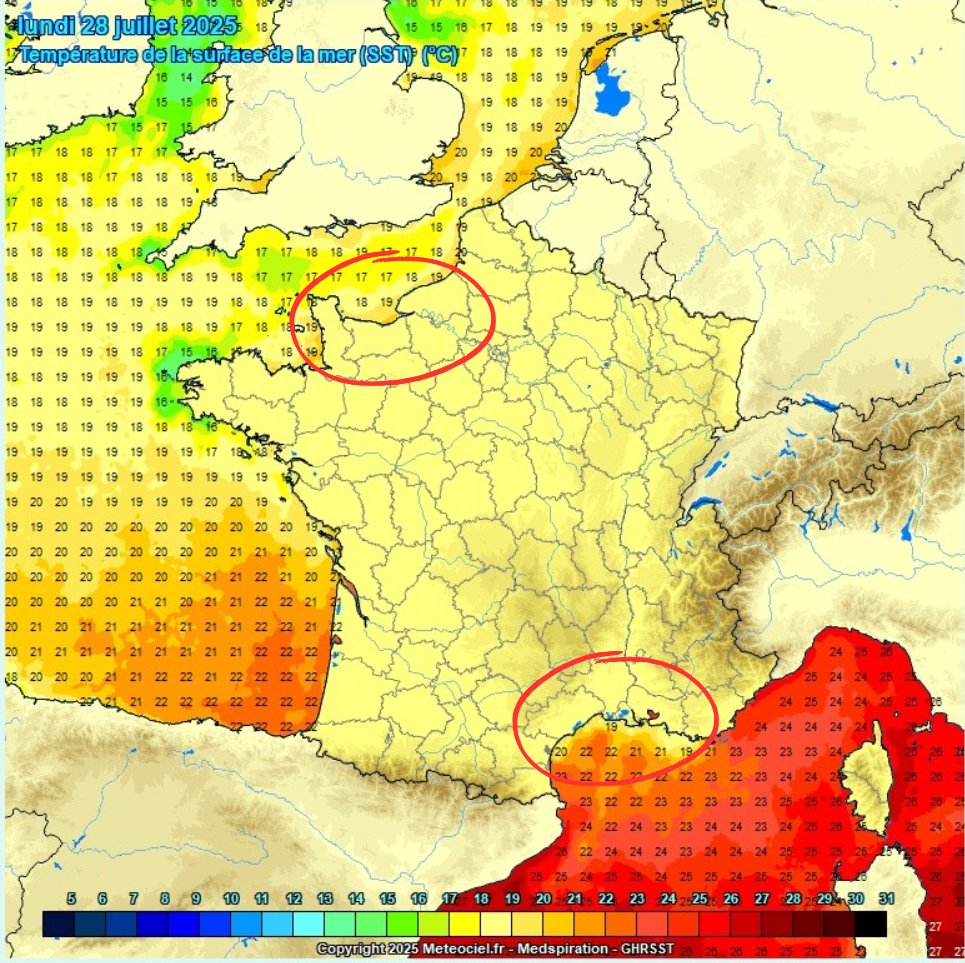 tendanceouest's tweet photo. Aujourd'hui la Méditerranée est à 19°. En Normandie on appelle ça ‘presque tropical’ https://t.co/lDIdKmICcw