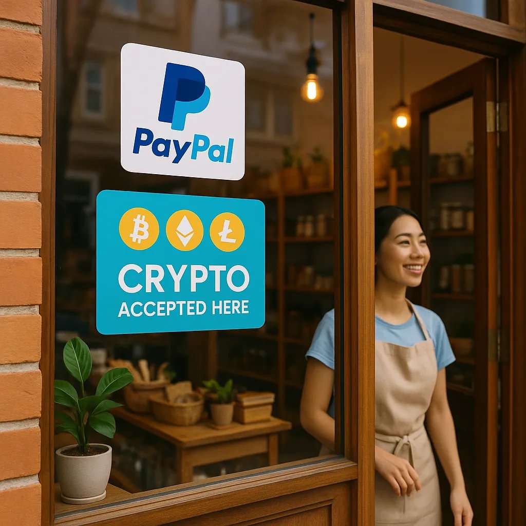 PayPal On-Ramps the World with PYUSD 🌎💳🚀

Crypto news and key statistics summarized in 90 seconds every weekday on <a href="/NiftyNoonNFT/">NiftyNoon Newsletter 🌐</a>⬇️:

Nifty Thought:

PayPal has made a significant move to bridge the gap between traditional finance and crypto by unveiling its "Pay with Crypto"
