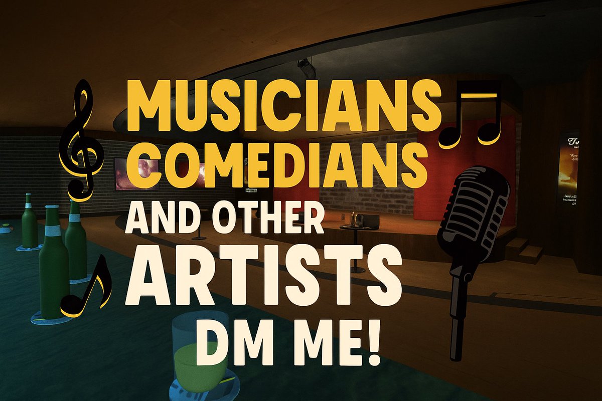 🎤 I'M ON THE LOOKOUT FOR MUSICIANS, COMEDIANS, OR OTHER PERFORMERS! 🎭

As many of you know, I love organizing events in VR, and I’m currently planning several!

Are you a performer or know someone who is active in VR? 

Drop a comment or DM me!
Thank you! 🙌

--

🎤