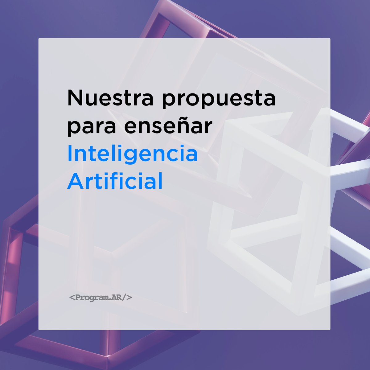 📲 Datos e Inteligencia Artificial en el aula

Te compartimos una propuesta para acercar a estudiantes de todos los niveles al funcionamiento de los sistemas que procesan grandes volúmenes de información y toman decisiones automatizadas.

👉 program.ar/ensenar-ia-la-…