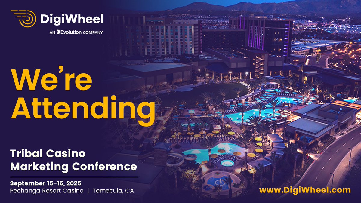 📍 Pechanga Resort Casino, Temecula, CA!

We’re excited to attend the Tribal Casino Marketing Conference in just a few short weeks!
Will we see you there?

🌐 digiwheel.com

#DigiWheel #TribalMarketing #Pechanga