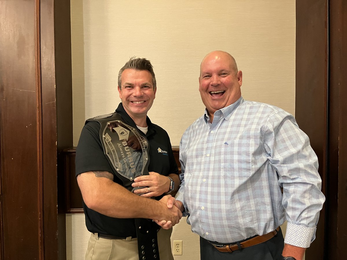 Meet the heavyweights of the 2025 #BurrusSeed Sales Team! Rob brought home the belt for largest soybean sales increase (his second year in a row!) and Parker was named top corn salesman - congratulations to them both!