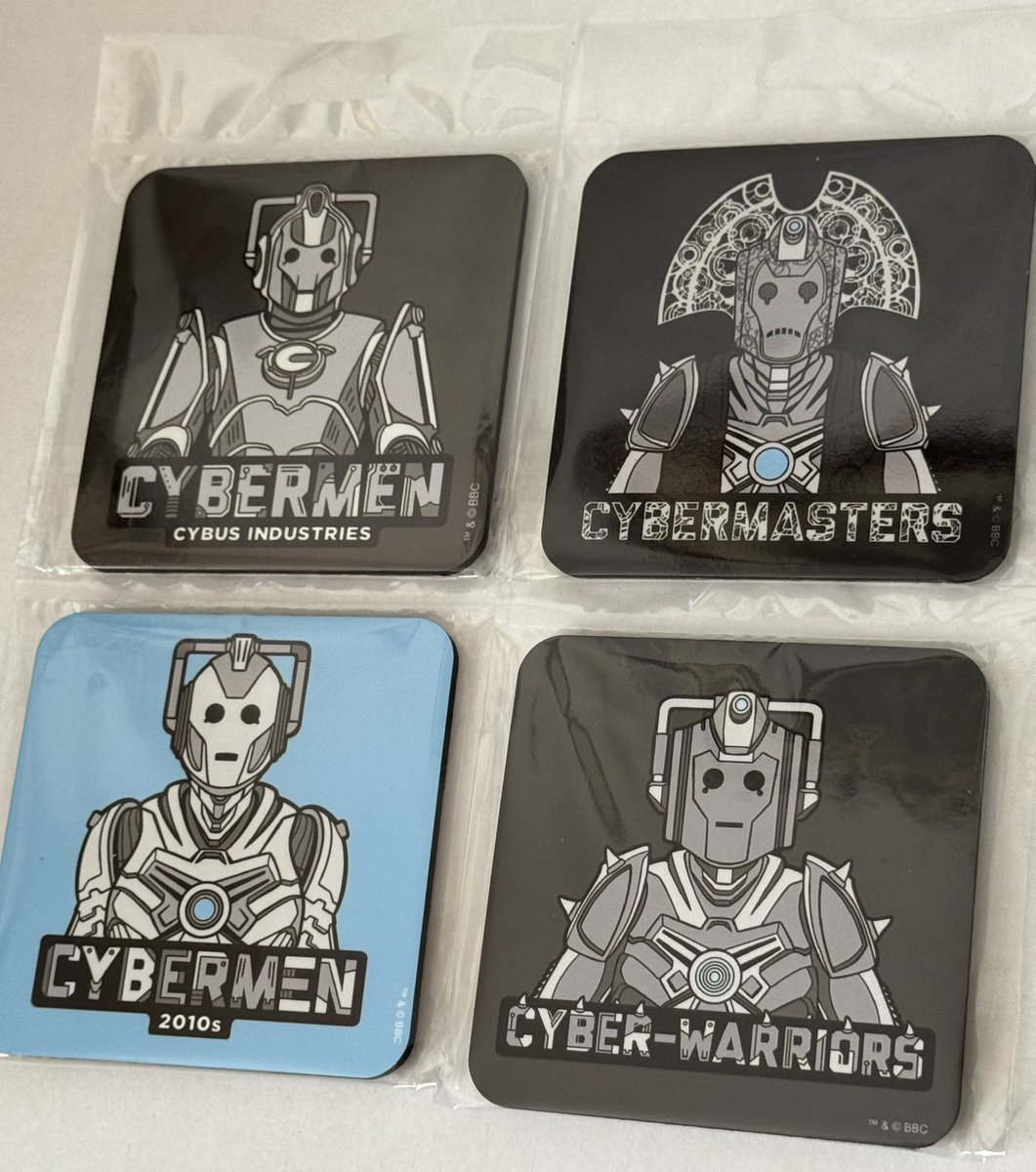 richard_price2's tweet image. Which of the Cyber Coasters do I put my drink on first! The official #DoctorWho coasters now available. #youwillbeupgraded #Cybermen #drwho all my buddies! 🤖🤖 #tardis
