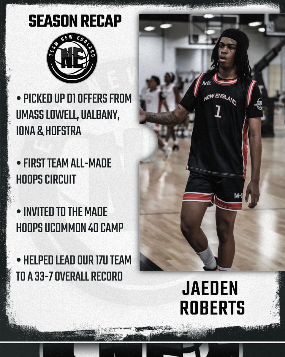 Team New England Basketball Club (@tnebballclub) on Twitter photo In the 🌎 of club 🏀 & the millions of options out there for kids, only few can say they’ve been with the same program since 7th grade.
<a href="/Jaeden_Roberts2/">Jaeden Roberts</a> thank you for being TNE through & through.
We’ve watched you grow from a boy to a man & proud is an understatement
#TNEAlum In the 🌎 of club 🏀 & the millions of options out there for kids, only few can say they’ve been with the same program since 7th grade.
<a href="/Jaeden_Roberts2/">Jaeden Roberts</a> thank you for being TNE through & through.
We’ve watched you grow from a boy to a man & proud is an understatement
#TNEAlum