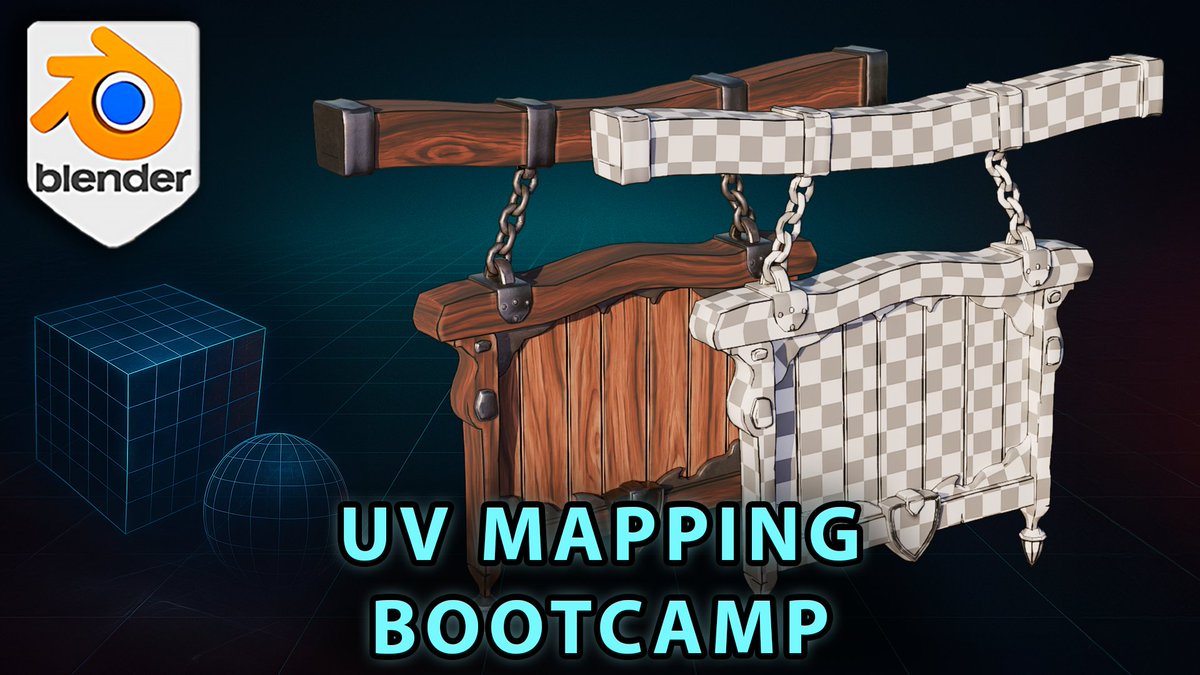 ThreeDTudor's tweet photo. [NEW COURSE] &amp; 40+ COURSES for €9.99 EACH
INTRODUCING UV Mapping Bootcamp – Master Unwrapping &amp; Texturing in Blender

👉 https://t.co/zNTHhGtL7C

#3DTudor #BlenderUVMapping #UVUnwrapping #3DModeling #ProceduralTexturing #BlenderCommunity #GameArt #EnvironmentDesign #digitalart https://t.co/vEIcdG2UlL