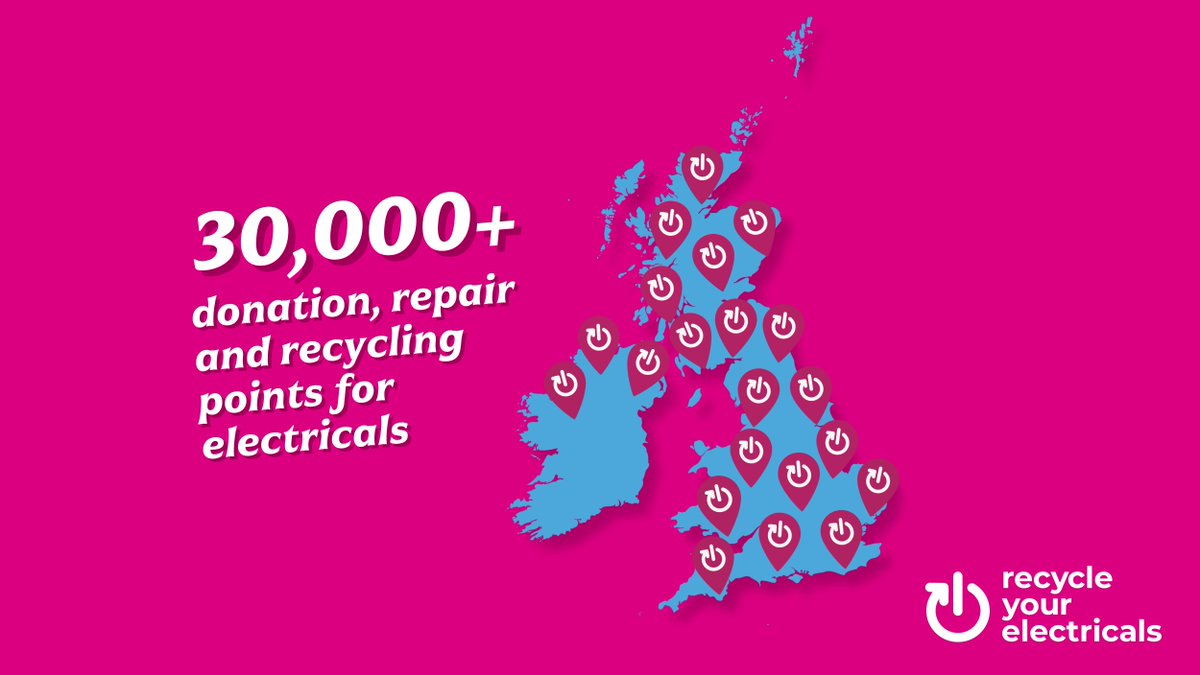 Wondering what to do with your old electricals? We’ve got over 30,000 ways to help you!

How to get started:
1️⃣ Visit our recycling locator - bit.ly/4f5SIFW 
2️⃣ Pop in your postcode
3️⃣ Find all your local drop-off points!

#RecycleYourElectricals