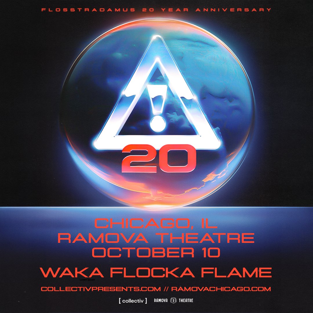 Ramova Chicago (@ramovachicago) on Twitter photo Just Announced ⚠️ <a href="/FLOSSTRADAMUS/">FLOSSTRADAMUS ⚠</a> 20 Year Anniversary tour comes through Ramova on Oct. 10th with special guest <a href="/WakaFlocka/">Waka Flocka Flame 🔥</a> 🔥
Tickets go on sale tomorrow at 12 PM CT! Set your alarms now
🚨 hive.co/l/flosstradamu… Just Announced ⚠️ <a href="/FLOSSTRADAMUS/">FLOSSTRADAMUS ⚠</a> 20 Year Anniversary tour comes through Ramova on Oct. 10th with special guest <a href="/WakaFlocka/">Waka Flocka Flame 🔥</a> 🔥
Tickets go on sale tomorrow at 12 PM CT! Set your alarms now
🚨 hive.co/l/flosstradamu…
