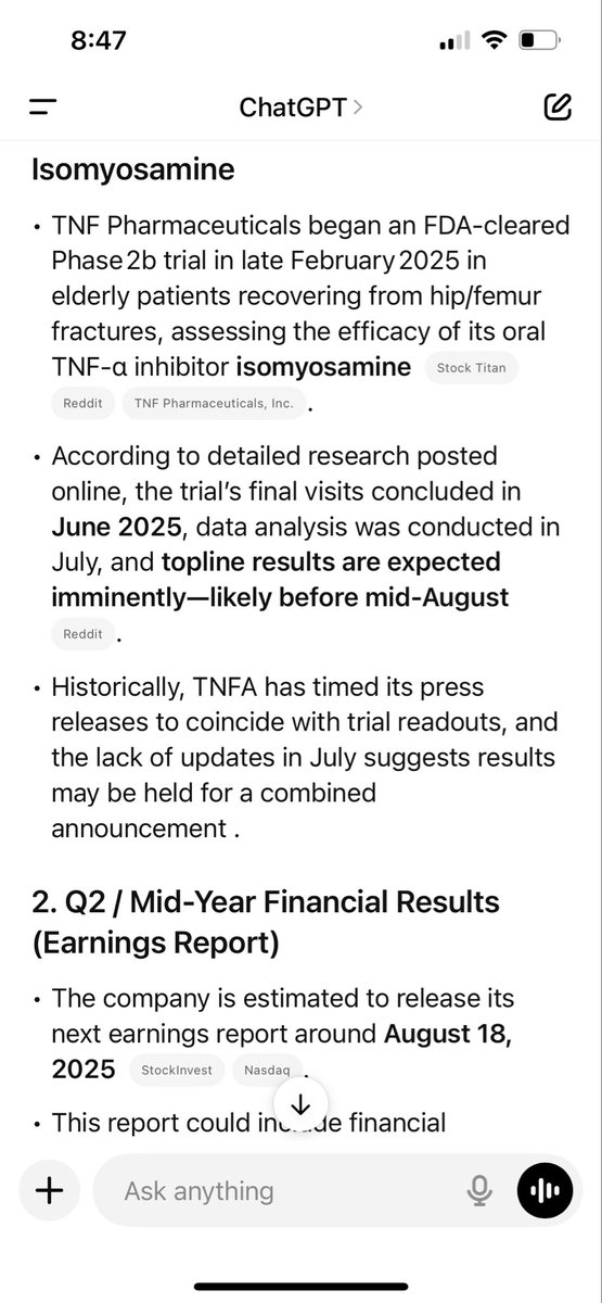 Fahadmunir81's tweet photo. $TNFA. Definitely a lot to look forward. https://t.co/VONcVZtkV7