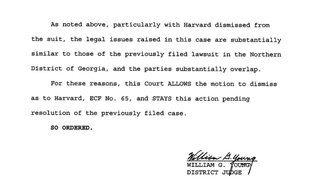NEW: A federal judge has stayed a lawsuit brought by three former Penn swimmers against <a href="/Penn/">Penn</a>, the NCAA, the Ivy League and Harvard University alleging violations of Title IX. 

The case will await a decision in Gaines v. NCAA, brought in the state of Georgia.