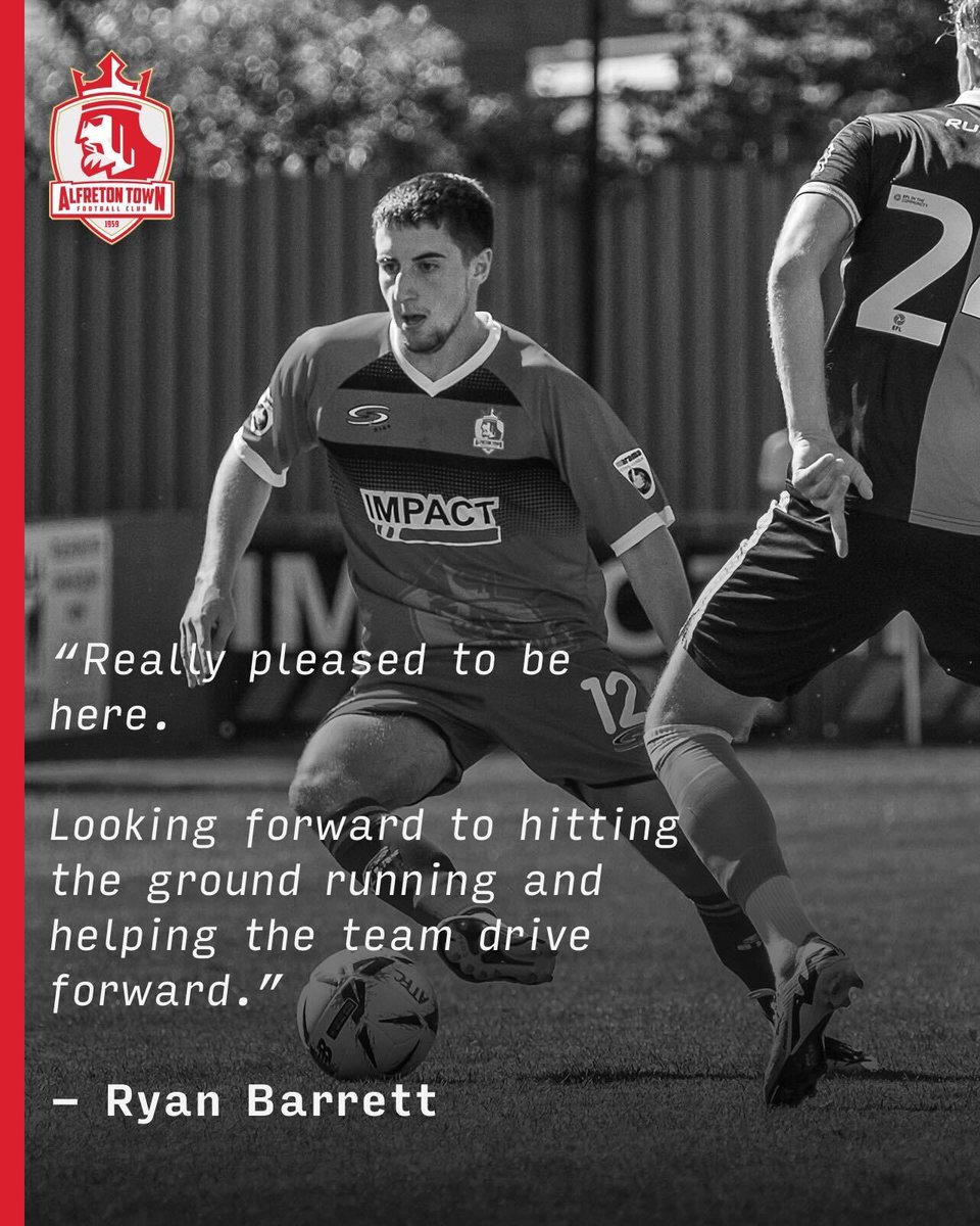 AlfretonTownFC's tweet photo. We’re delighted to welcome Ryan Barrett to the Reds.

A former Wales Youth International and Newcastle United academy product, Ryan arrives at Alfreton having previously featured for Mousehole and developed through the Global Performance Academy pathway.

Welcome to the club, Ryan.

#ATFC | #Ofton
