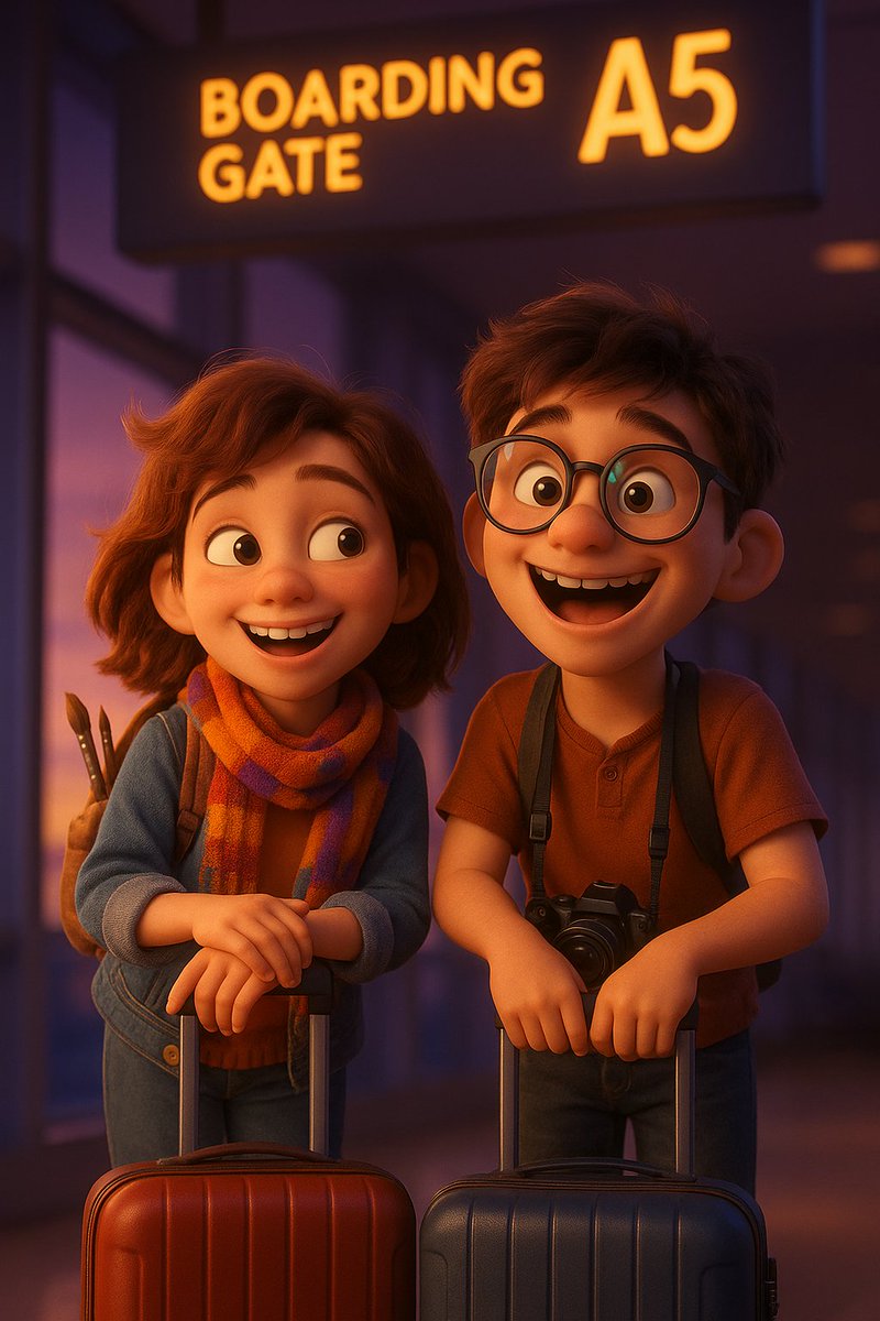 yogi_art_AI's tweet image. Meet them: two dreamers, one story.
She’s an artist. He’s a writer. Together—they’re going on a world tour.
Not just in real life. In pixels, love, and magic.
Pixar-style romance, handcrafted in AI. Coming in 5 days.
#3DCouple #LoveInPixels #AITravelSeries #PixarInspo