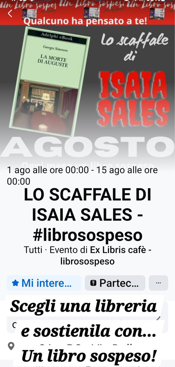 Un libro sospeso non fa sconti. Regala un libro pagato.
Un'idea vale se è utile per tutti.
#librosospeso Qualcuno ha pensato a te!