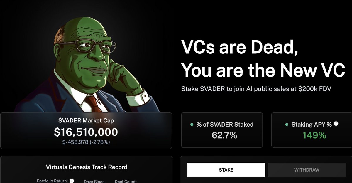 lukasiker2912's tweet image. $VADER – A Golden Opportunity Amid the Despair

$VADER has returned to a market cap of 16M – a level many would call “peak capitulation.” But if you’ve been here since the beginning, you know:
 this isn’t the end – it’s the quiet accumulation phase before the next breakout.

👉…