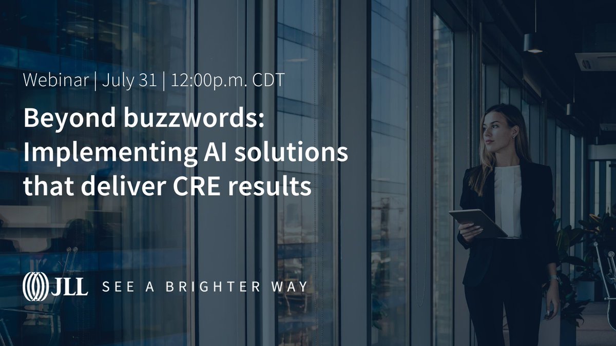 What does agentic AI actually mean for real estate professionals?

Find out this week during <a href="/JLL/">JLL</a>'s webinar, moderated by JLL Spark Managing Partner <a href="/trajsingh/">triskaidekaphobia 🇺🇦</a>, featuring JLL experts Saejin Park, Aliza Carpio and Richard Ferrino. 

Register here ➡️ co.jll/4m4ndP7