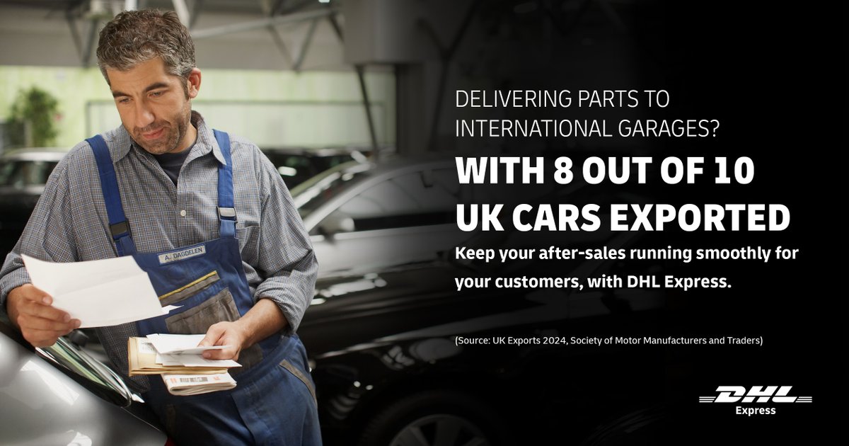 📈 At DHL Express, our reliable logistics can help you meet rising customer expectations and mitigate supply chain disruptions.

Drive success, with essential maintenance &amp; repair parts delivered internationally, so your after-sales can run smoothly! 🚚 🔧