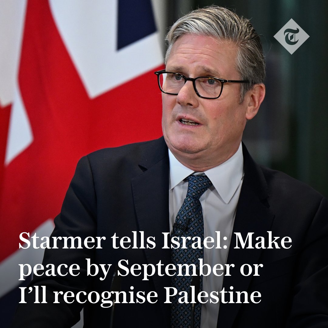 🚨 BREAKING: Sir Keir Starmer has declared that the UK will recognise Palestine in September unless Israel makes peace with Hamas

Follow the latest here ⬇️
telegraph.co.uk/politics/2025/…