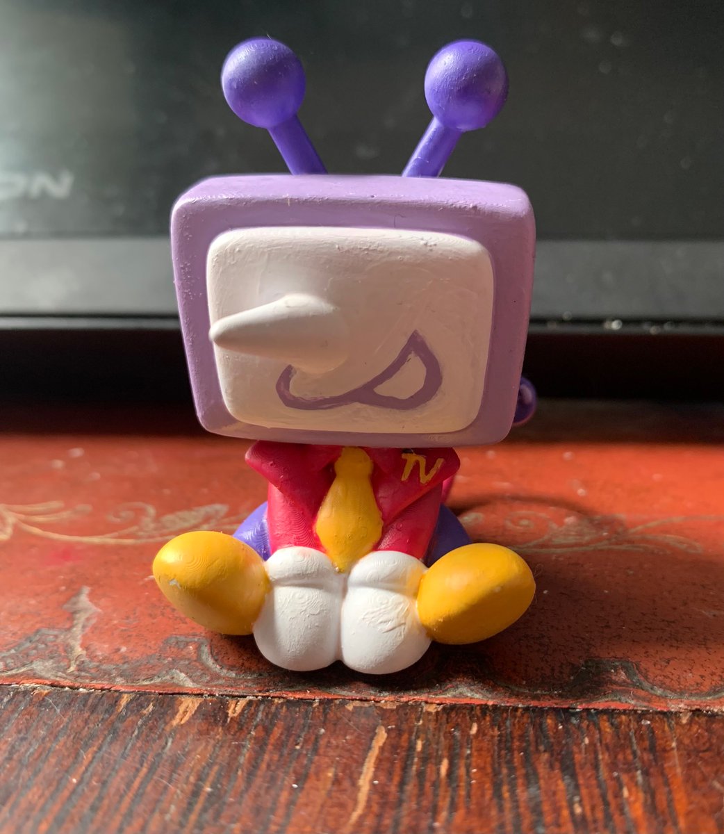 He lives on my desk now! 
He was so fun to paint!