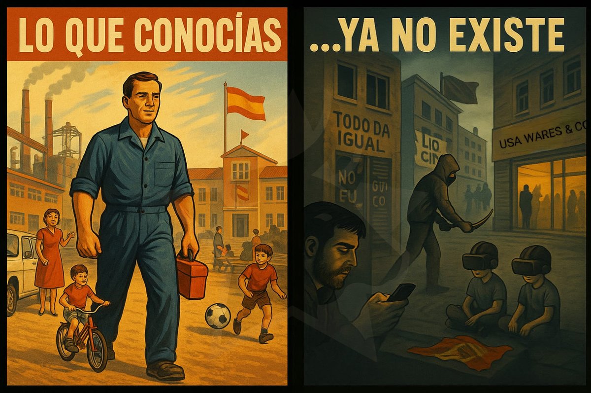 VanguardiaEspa's tweet photo. El individualismo liberal nos ha llevado a la pérdida de la familia y la comunidad, a estar cada vez más solos, alienados y explotados.

Deja el móvil, juega con tus hijos, charla con tus padres, con tu pareja, comunícate con tus vecinos.

Reconstruye comunidad y organízate colectivamente para luchar por lo tuyo: por lo de todos. 

#VanguardiaEspañola #España
