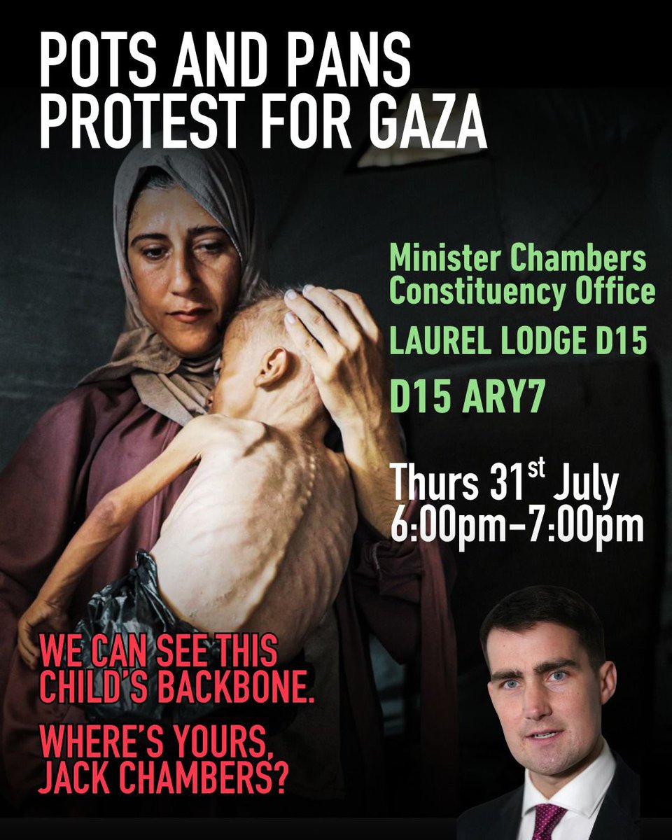 RuthCoppingerSP's tweet photo. #PotsAndPans protest for Gaza. At Laurel Lodge Thursday from 6pm. #dubw https://t.co/c7930PQHX6