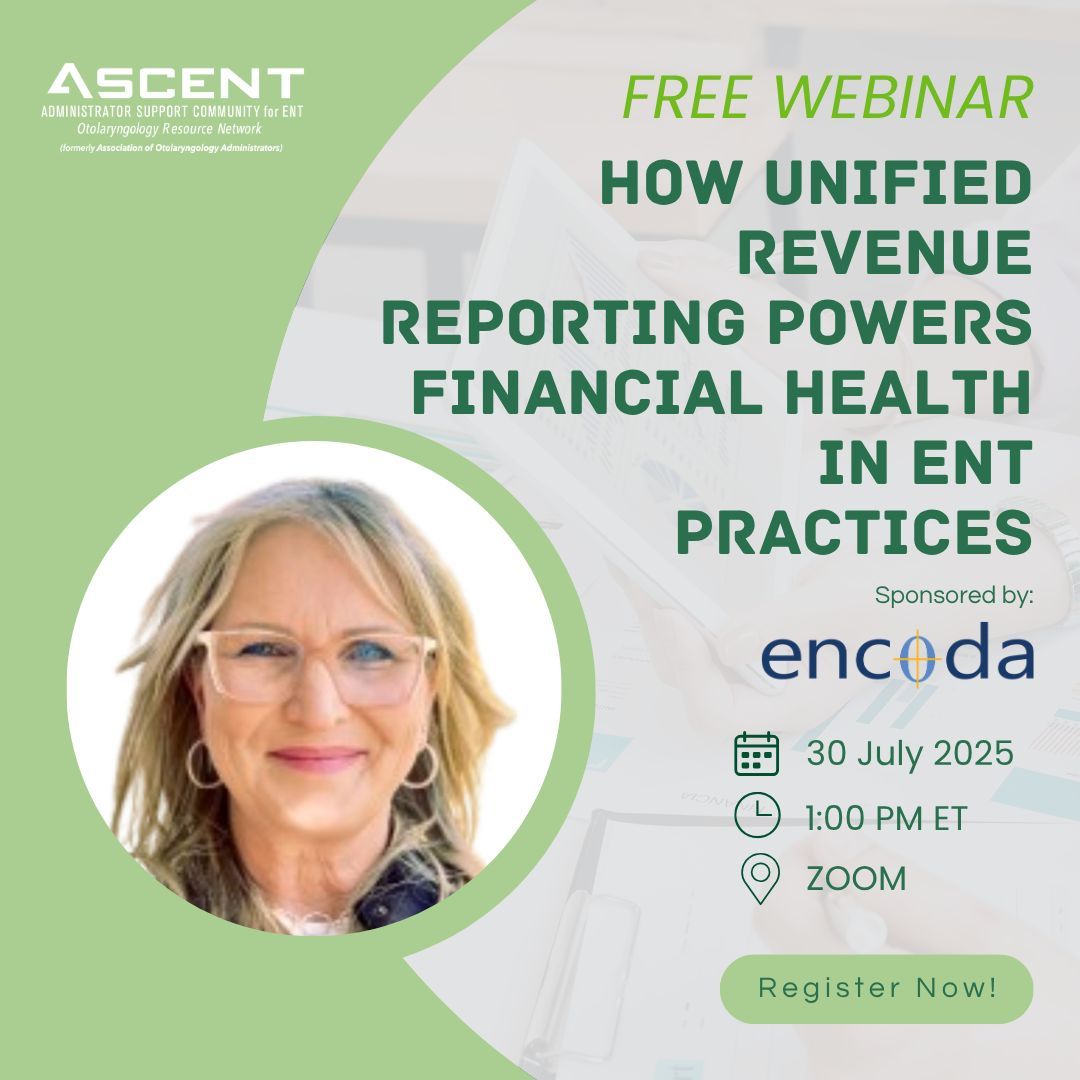 ⏰ TOMORROW! Don’t miss this FREE ASCENT webinar →

How Unified Revenue Reporting Powers Financial Health in ENT Practices

Disconnected systems could be costing your practice more than you think. 

Register now and take control of your financial future!

enrichment.askascent.org/products/2025-…