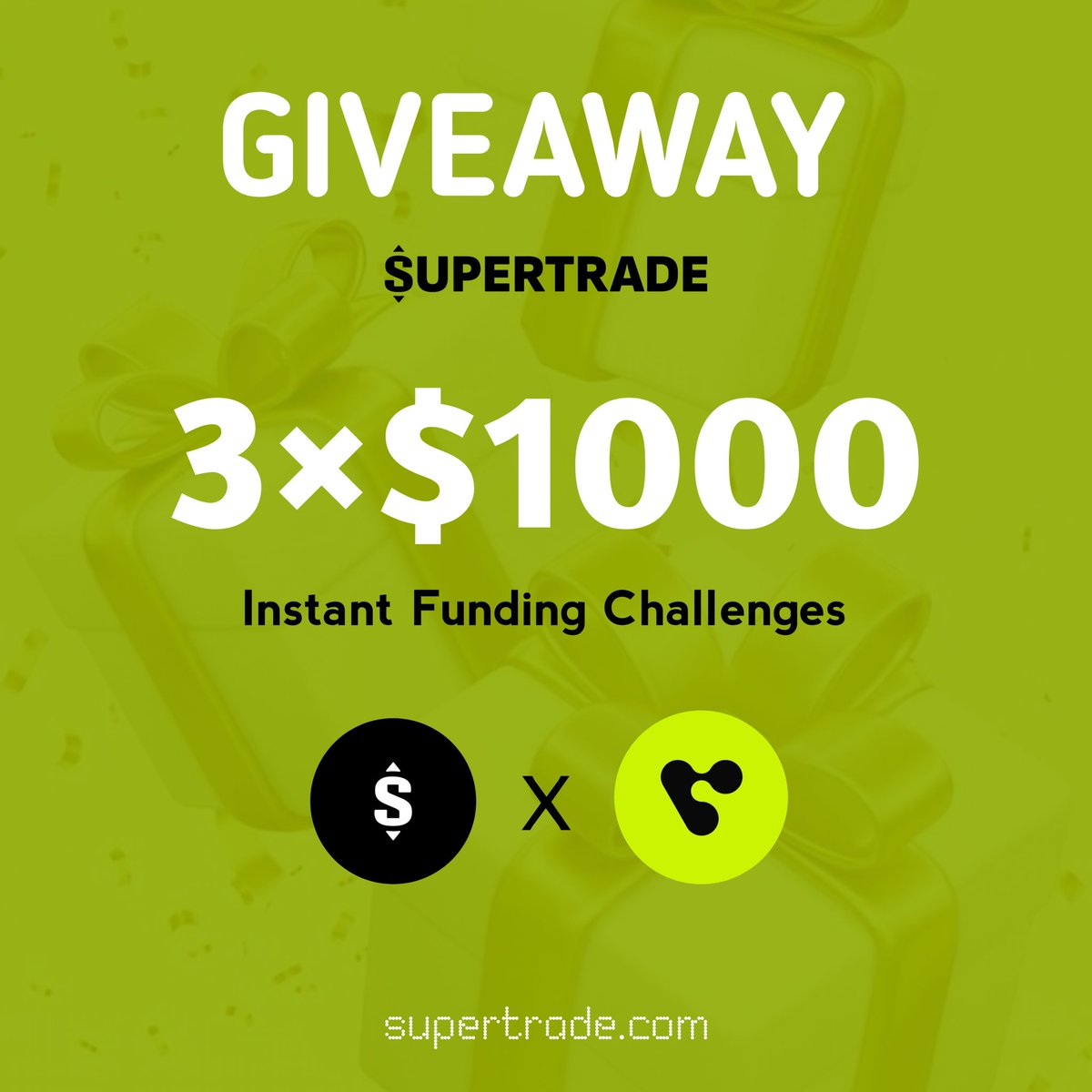 Trade Cloud (@trade_cloud_) on Twitter photo 🎉1000 instant account giveaway with <a href="/Supertrade_com/">Supertrade</a> 🎉
Here are the terms:
• Follow <a href="/Trade_Cloud_/">Trade Cloud</a>& <a href="/Supertrade_com/">Supertrade</a>
• Like, RT, and tag 3 traders
• Open our Tg bot & complete the course. Then submit a screenshot as proof.
👉🏼 t.me/SUPERTRADE_COM…
🏆winners after 72hrs. 🎉1000 instant account giveaway with <a href="/Supertrade_com/">Supertrade</a> 🎉
Here are the terms:
• Follow <a href="/Trade_Cloud_/">Trade Cloud</a>& <a href="/Supertrade_com/">Supertrade</a>
• Like, RT, and tag 3 traders
• Open our Tg bot & complete the course. Then submit a screenshot as proof.
👉🏼 t.me/SUPERTRADE_COM…
🏆winners after 72hrs.