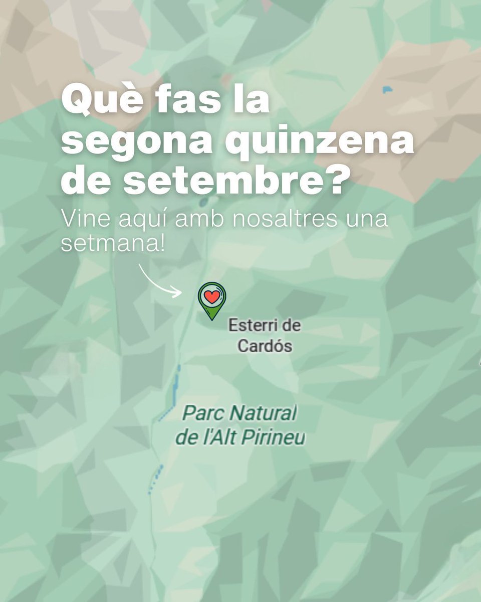 Projecte Boscos de Muntanya (@projecteboscos) on Twitter photo Darrera crida!
Encara queden places per a les 2 últimes setmanes de voluntariat al bosc:
📅 15–20 i 22–27 de setembre.
Tanquem la temporada i no tornem fins al 2026!😱
👉🏼 projecteboscos.cat/inscripcions20…
<a href="/custforest/">CustForest</a> i <a href="/FBiodiversidad/">Fundación Biodiversidad</a>
#ProyectosPRTR #PlanDeRecuperación #NextGenerationEU Darrera crida!
Encara queden places per a les 2 últimes setmanes de voluntariat al bosc:
📅 15–20 i 22–27 de setembre.
Tanquem la temporada i no tornem fins al 2026!😱
👉🏼 projecteboscos.cat/inscripcions20…
<a href="/custforest/">CustForest</a> i <a href="/FBiodiversidad/">Fundación Biodiversidad</a>
#ProyectosPRTR #PlanDeRecuperación #NextGenerationEU