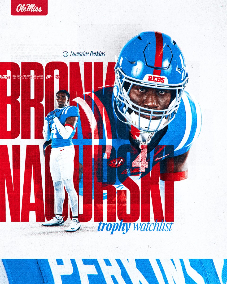 One of the nation's top defenders 👀

Suntarine Perkins has been named to the Bronko Nagurski Trophy Preseason Watchlist — awarded to the best defensive player in college football.

#HottyToddy