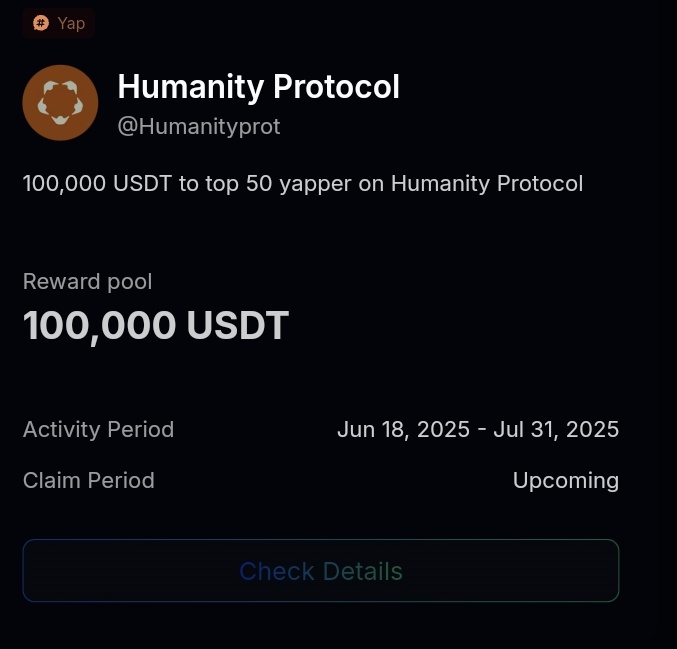 Emmark💫🔺 (@emmarkgadgets) on Twitter photo Just 2 more days bros!!
The long awaited <a href="/Humanityprot/">Humanity Protocol 「 🖐️ ✦ 🇺🇳 」</a> summer reward campaign is coming to an end and the true believers are about to be rewarded
Humanity protocol has built an anti Sybil palm scanning verification technology,with real life implementations already rolling out! Just 2 more days bros!!
The long awaited <a href="/Humanityprot/">Humanity Protocol 「 🖐️ ✦ 🇺🇳 」</a> summer reward campaign is coming to an end and the true believers are about to be rewarded
Humanity protocol has built an anti Sybil palm scanning verification technology,with real life implementations already rolling out!