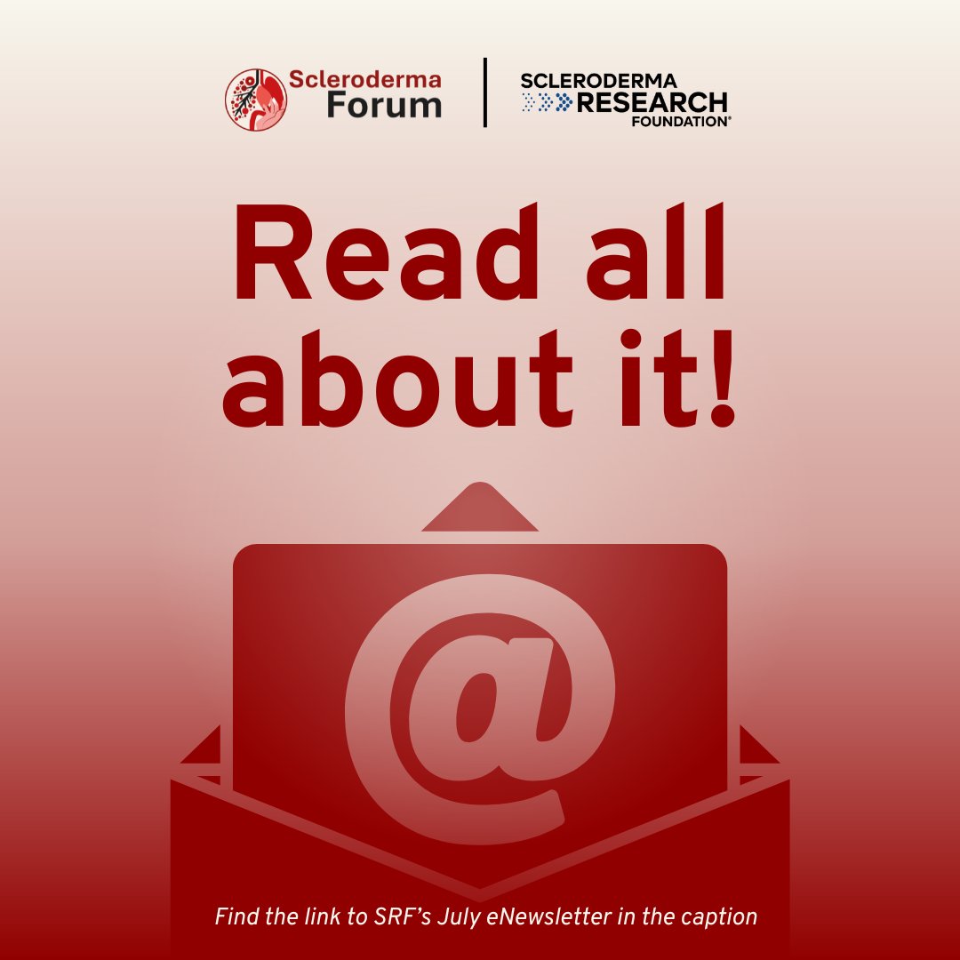 ScleroForum's tweet image. 👉 #SclerodermaForum is featured in The Scleroderma Research Foundation (#SRF) July eNewsletter.
Read the newsletter here 🔗ow.ly/nzT550Wu2Za
