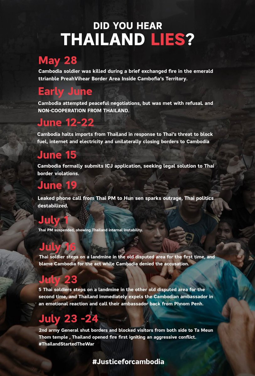 wusina2024's tweet image. Stand with Cambodia

International Justice For Khmer

#ExposedThailandLies