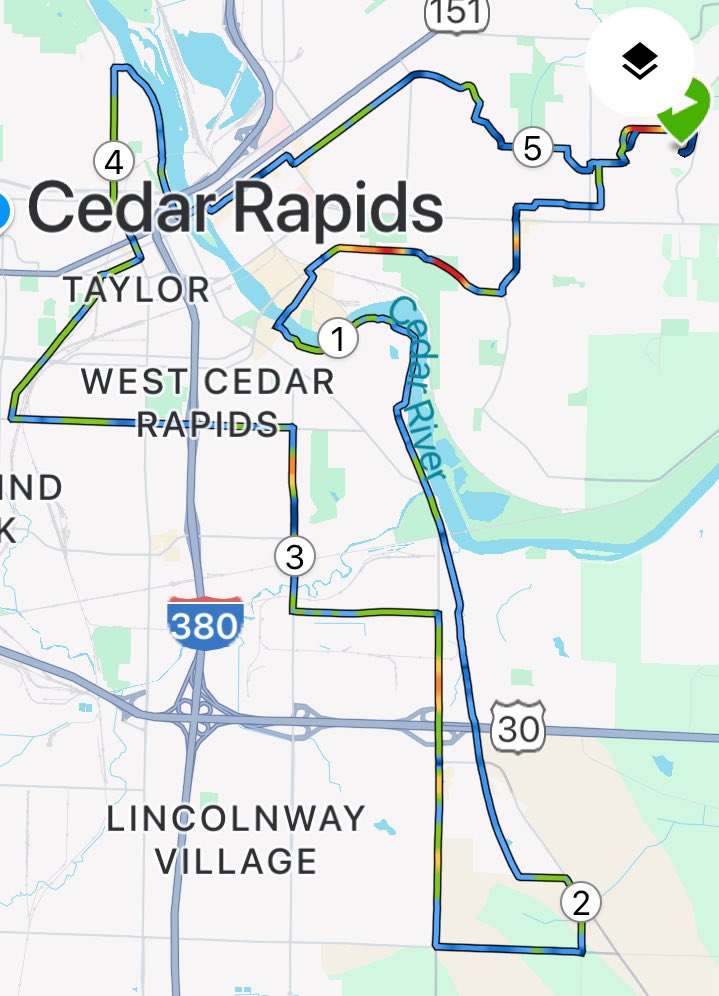 jdubqca's tweet image. Stopped on my bike to take this shot of downtown from the Wilson Avenue overpass #cedarrapids #cycling
