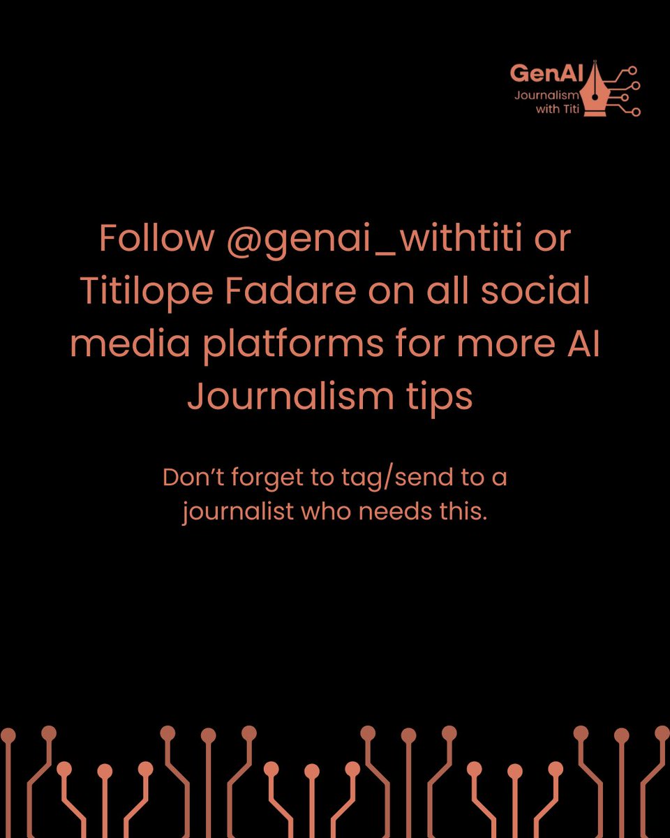 Gen AI Journalism with Titi (@genai_withtiti) on Twitter photo 