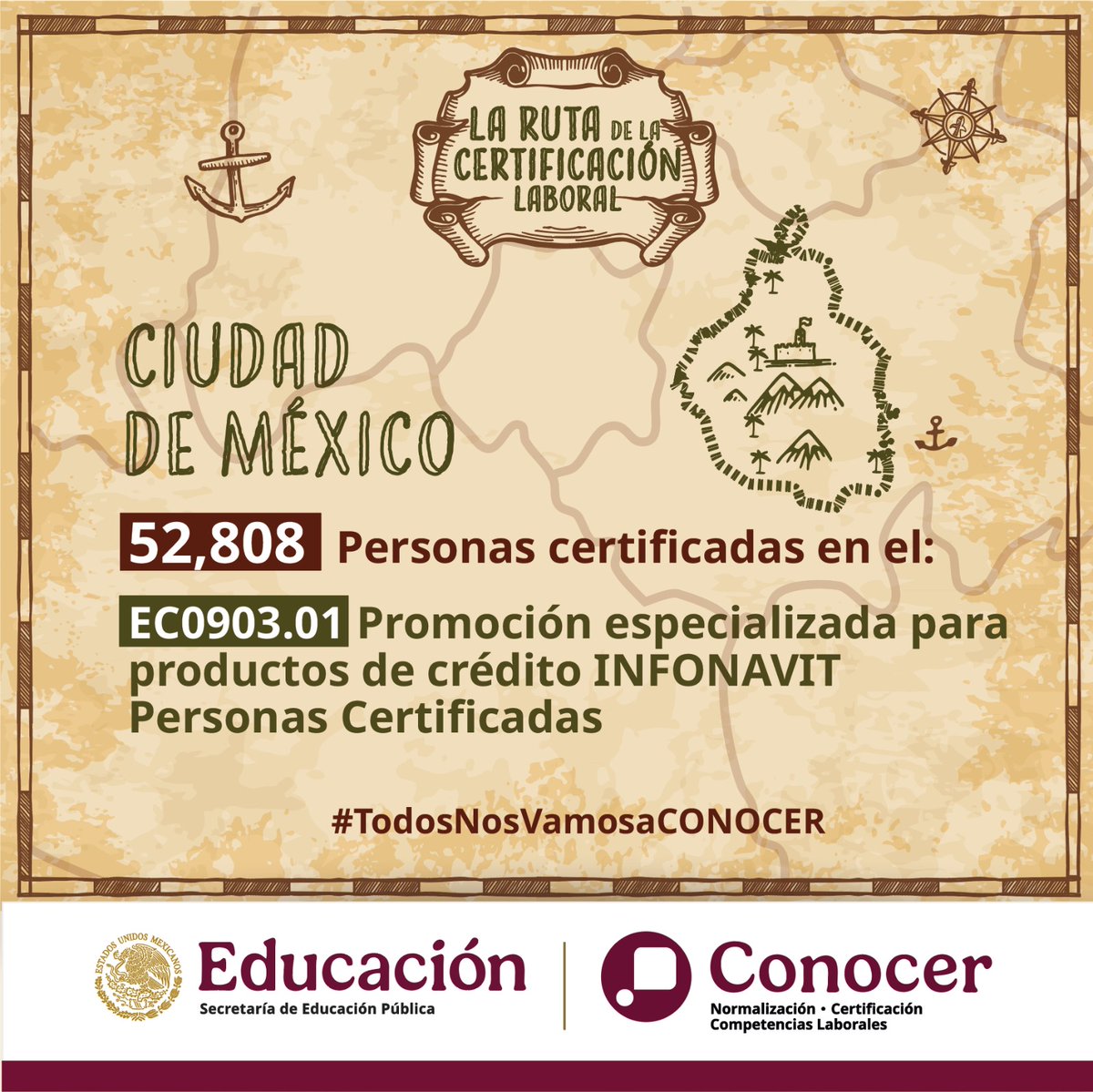 ¿Sabías que hay una certificación para promover créditos INFONAVIT? 🤔

En CDMX, más de 52 mil personas cuentan con ella EC0903.01 💼🎓

#TodosNosVamosaCONOCER  #LoQueSabesVale