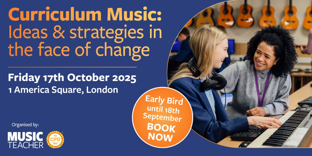 Music Teacher (@musicteachermag) on Twitter photo Progressive composing: what’s the difference between a soundscape composed in Year 2 and in Year 5?
Join <a href="/BCMG/">Birmingham Contemporary Music Group</a> 's Nancy Evans <a href="/Cloudgazing/">Nancy Evans</a> at Curriculum Music as she explores how you can engage children and plan for progression in composing soundscapes:
musicteacherconference.com/live/en/page/r… Progressive composing: what’s the difference between a soundscape composed in Year 2 and in Year 5?
Join <a href="/BCMG/">Birmingham Contemporary Music Group</a> 's Nancy Evans <a href="/Cloudgazing/">Nancy Evans</a> at Curriculum Music as she explores how you can engage children and plan for progression in composing soundscapes:
musicteacherconference.com/live/en/page/r…