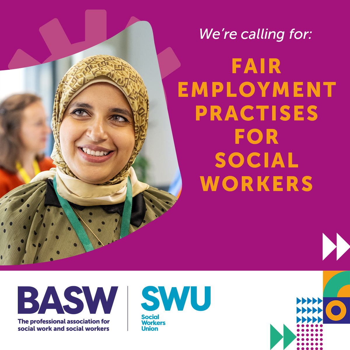 1⃣  We're calling for Fair Employment Practises.

Good social work requires employment practises that support their complex roles and enable them to deliver effective support for individuals, families and communities.

Let’s make it happen 👉 basw.co.uk/about-basw/cam…
