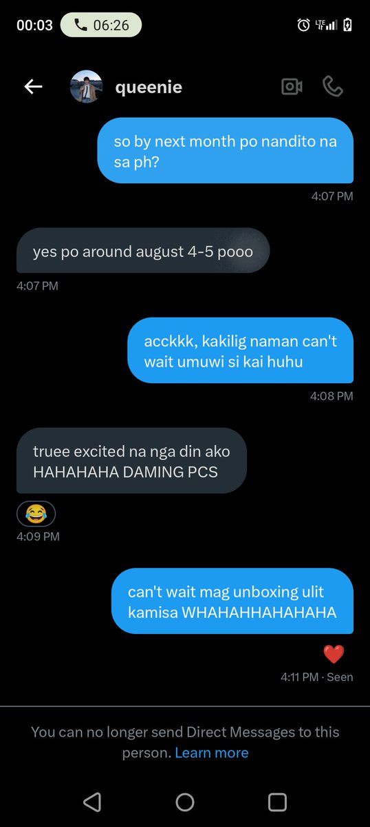 wtfff last chat ko with them tapos scam lang pala huhu, all of my hueningkai angel agenda sakanya ko pa naman binili 😭😭😭😭