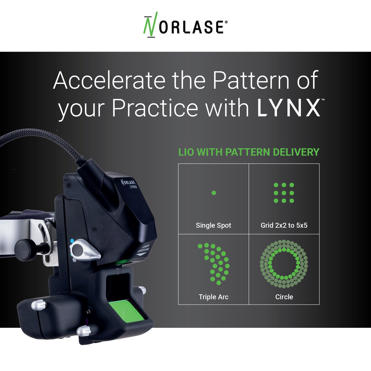 Speed up treatment time and optimize clinical efficiency with the only pattern scanning LIO, Norlase®️ LYNX™️. Meet the new standard for indirect laser treatments at bit.ly/465yrOB.